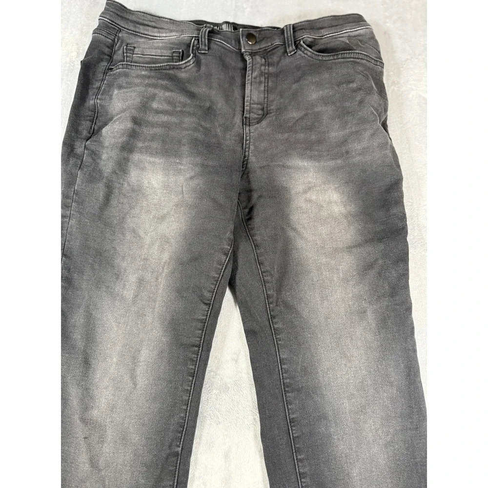 CALVILLE Men's Size L Large Dark Gray Wash Slim Tapered Stretch Jeans Pants
